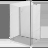 Mexen Kioto sprchová stena Walk-in 110 x 80 x 40 cm, transparentná, gun metal - 800-110-080-221-95-00-040