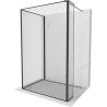 Mexen Kioto sprchová stena Walk-in 90 x 90 x 30 cm, čierny vzor, čierna - 800-090-090-221-70-70-030