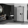 Mexen Kioto sprchová stena Walk-in 120 x 110 x 30 cm, čierny vzor, čierna - 800-120-110-221-70-70-030