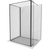 Mexen Kioto sprchová stena Walk-in 120 x 110 x 30 cm, čierny vzor, čierna - 800-120-110-221-70-70-030