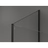 Mexen Kioto sprchová stena Walk-in 120 x 110 x 30 cm, čierny vzor, čierna - 800-120-110-221-70-70-030