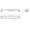 Mexen Flat 360° M33 otočný lineárny odtok 100 cm, inox - 1033100-40