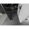 Mexen Kioto sprchová stena Walk-in 110 x 70 x 40 cm, čierny vzor, gun metal - 800-110-070-221-95-70-040