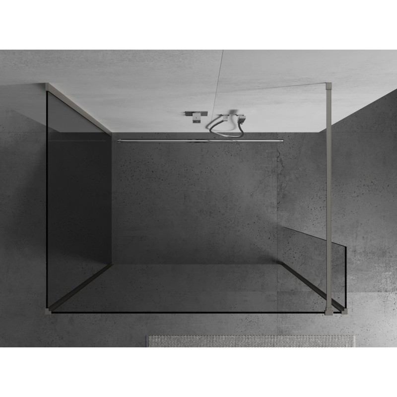 Mexen Kioto sprchová stena Walk-in 120 x 90 x 30 cm, transparentná, kartáčovaný nikel - 800-120-090-221-97-00-030