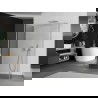 Mexen Kioto sprchová zástena Walk-in 110 x 95 x 30 cm, transparentná, kartáčovaný nikel - 800-110-095-221-97-00-030