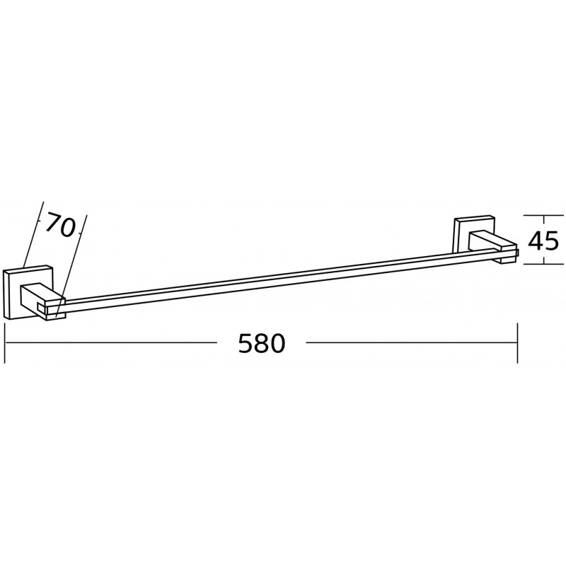 Mexen Vane vešiak na uterák, chróm - 7020924-00