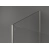 Mexen Kioto sprchová zástena Walk-in 100 x 100 x 30 cm, čierny vzor, kartáčovaný nikkel - 800-100-100-221-97-70-030
