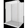 Mexen Kioto sprchová stena Walk-in 135 x 80 x 40 cm, priehľadná, kartáčovaný nikel - 800-135-080-221-97-00-040