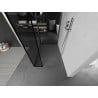 Mexen Kioto sprchová stěna Walk-in 140 x 100 x 40 cm, černý vzor, kartáčovaný nikel - 800-140-100-221-97-70-040