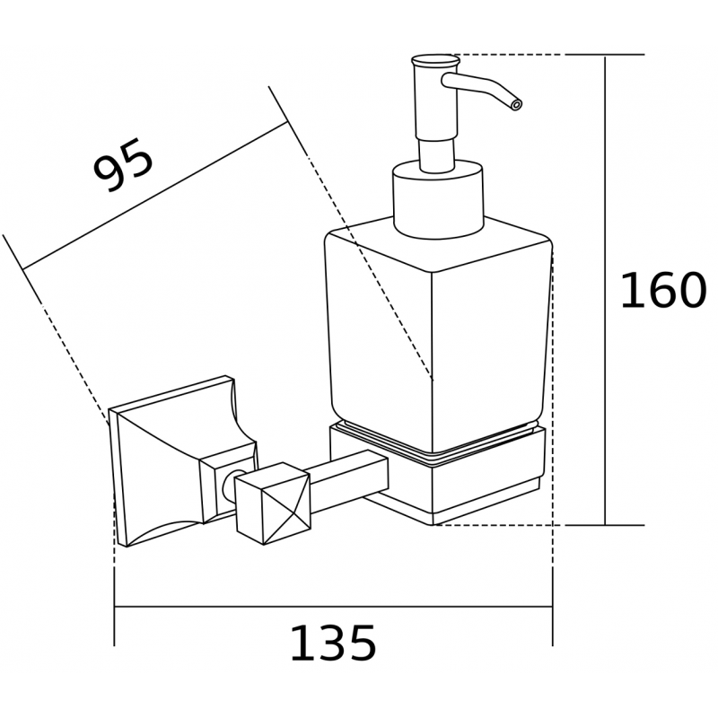 Mexen Dalia dávkovač mydla, chróm - 70173388-00