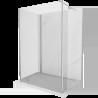 Mexen Kioto sprchová stena Walk-in 110 x 105 x 40 cm, transparentná, brúsený nikel - 800-110-105-221-97-00-040