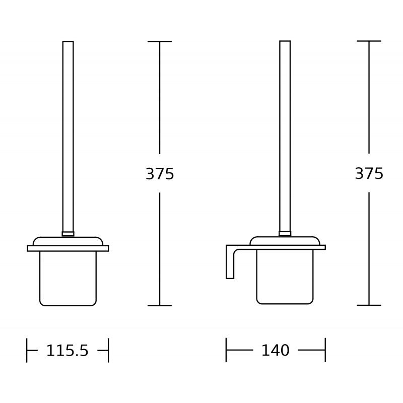 Mexen Lea toaletná kefa, chróm - 7026050-00