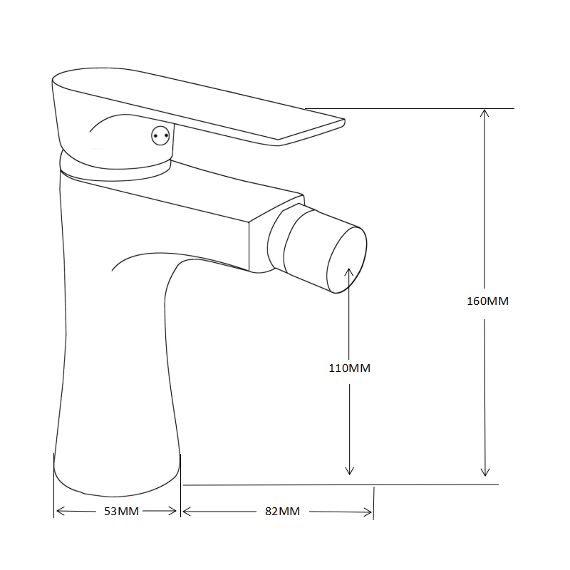 Mexen Axel bidetová batéria, chróm - 73820-00
