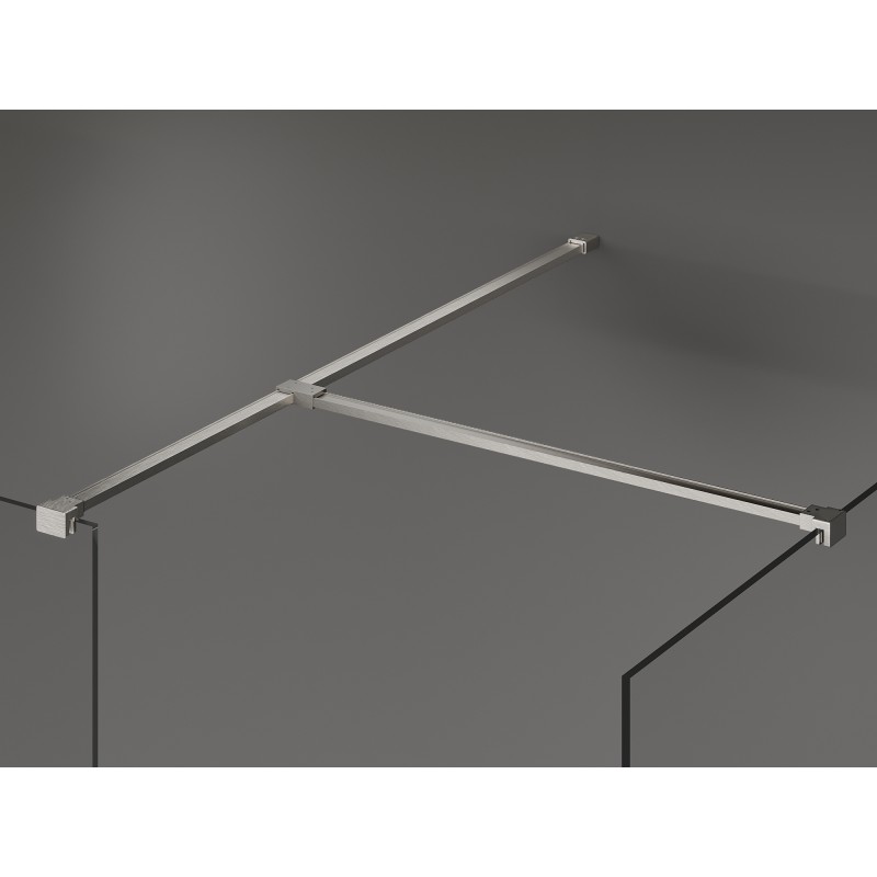 Mexen Kioto sprchová stena Walk-in 125 x 80 cm, transparentná, brúsený nikel - 800-125-202-97-00-080