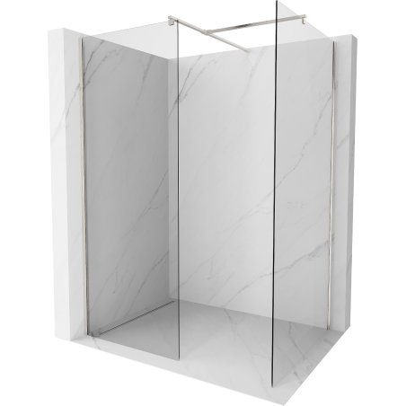 Mexen Kioto sprchová stena Walk-in 130 x 85 cm, transparentná, kartáčovaný niklový - 800-130-202-97-00-085