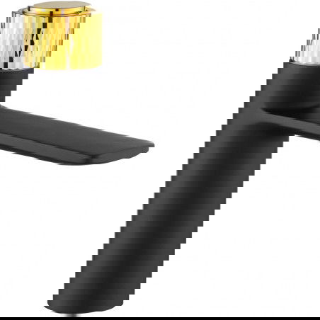 Mexen Zero+ umývadlová batéria, čierna/zlatá - 71600-75