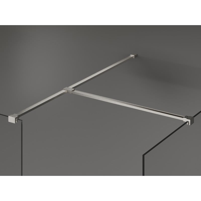 Mexen Kioto sprchová stena Walk-in 170 x 95 cm, transparentná, brúsený nikel - 800-170-202-97-00-095