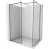 Mexen Kioto sprchová stena Walk-in 80 x 80 cm, čierny vzor, gun metal - 800-080-202-95-70-080