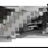 Mexen Kioto sprchová stena Walk-in 130 x 100 cm, čierny vzor, gun metal - 800-130-202-95-70-100