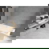 Mexen Cube obdĺžniková vaňa 170 x 80 cm s krytom a 1-krídlovou zástavou 70 cm, transparentná, čierna - 550517080X9007017000
