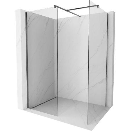 Mexen Kioto sprchová stena Walk-in 140 x 90 cm, transparentná, gun gray brúsená - 800-140-202-66-00-090