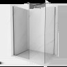 Mexen Kioto sprchová stena Walk-in 140 x 120 cm, transparentná, brúsená gun gray - 800-140-202-66-00-120