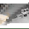 Mexen Cube obdĺžniková vaňa 170 x 80 cm s obkladom a 1-krídlovou sprchovou zástenou 70 cm, čierny vzor - 550517080X9307017070