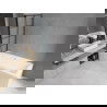 Mexen Cube obdĺžniková vaňa 170 x 80 cm s obkladom a 1-krídlovou sprchovou zástenou 80 cm, čierny vzor - 550517080X9308017077