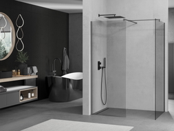 Mexen Kioto sprchová stena Walk-in 130 x 70 cm, transparentná, zbraňový kov - 800-130-202-95-00-070