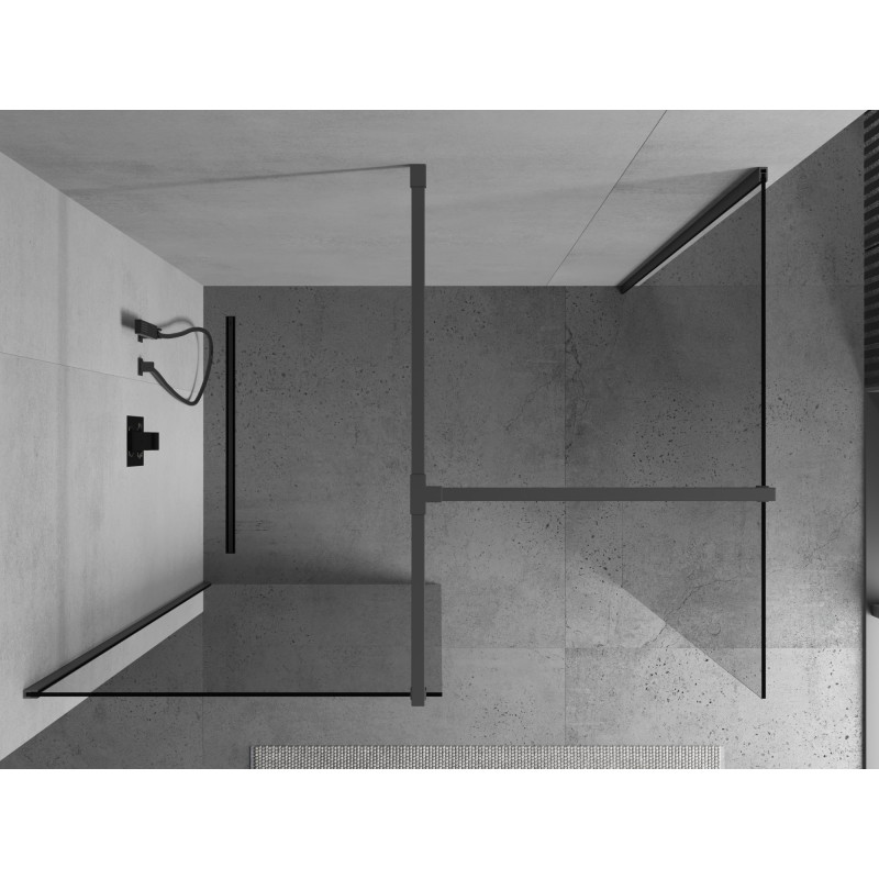 Mexen Kioto sprchová stena Walk-in 130 x 70 cm, transparentná, zbraňový kov - 800-130-202-95-00-070