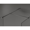 Mexen Kioto sprchová stena Walk-in 155 x 90 cm, priehľadná, gun metal - 800-155-202-95-00-090