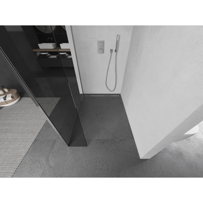Mexen Kioto sprchová stena Walk-in 95 x 40 cm, transparentná, chróm - 800-095-212-01-00-040