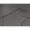 Mexen Kioto sprchová zástena Walk-in 170 x 70 cm, transparentná, gun metal - 800-170-202-95-00-070