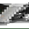 Mexen Kioto sprchová stěna Walk-in 110 x 40 cm, černý vzor, chrom - 800-110-212-01-70-040