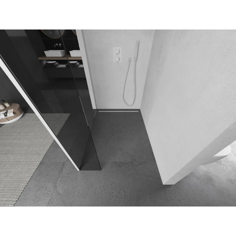 Mexen Kioto sprchová stena Walk-in 90 x 30 cm, transparentná, biela - 800-090-212-20-00-030