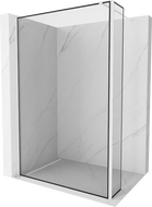 Mexen Kioto sprchová zástena Walk-in 90 x 30 cm, čierny vzor, biela - 800-090-212-20-70-030