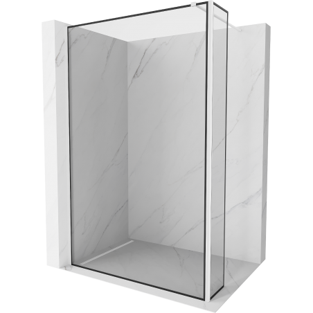 Mexen Kioto sprchová stena Walk-in 150 x 40 cm, čierny rám, biela - 800-150-212-20-70-040