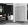 Mexen Kioto sprchová stena Walk-in 110 x 40 cm, čierny vzor, biela - 800-110-212-20-70-040