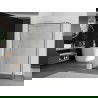 Mexen Kioto sprchová stěna Walk-in 150 x 30 cm, černý vzor, bílá - 800-150-212-20-70-030