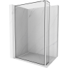 Mexen Kioto sprchová stena Walk-in 110 x 40 cm, čierny vzor, biela - 800-110-212-20-70-040