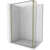 Mexen Kioto sprchová stena Walk-in 130 x 40 cm, čierny vzor, zlatá - 800-130-212-50-70-040