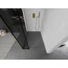 Mexen Kioto sprchová stena Walk-in 160 x 30 cm, čierny vzor, zlatá - 800-160-212-50-70-030