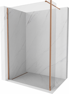 Mexen Kioto sprchová stena Walk-in 95 x 40 cm, transparentná, ružové zlato - 800-095-212-60-00-040