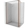 Mexen Kioto sprchová stena Walk-in 130 x 30 cm, čierny vzor, ružové zlato - 800-130-212-60-70-030