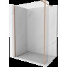 Mexen Kioto sprchová zástena Walk-in 100 x 30 cm, transparentná, brúsená meď - 800-100-212-65-00-030