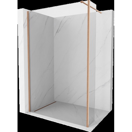 Mexen Kioto sprchová stena Walk-in 115 x 30 cm, transparentná, brúsená meď - 800-115-212-65-00-030