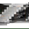 Mexen Kioto &#x161;ianka prysjnicowa Walk-in 180 x 40 cm, transparent, meďž ščotkovaná - 800-180-212-65-00-040
