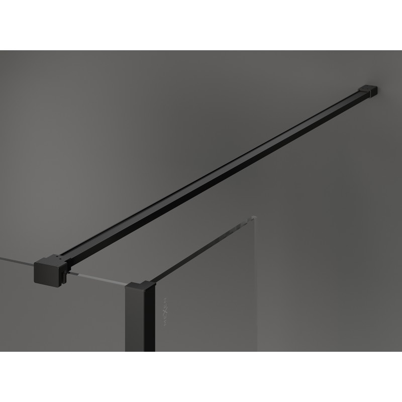 Mexen Kioto sprchová stena Walk-in 110 x 30 cm, čierny rám, čierna - 800-110-212-70-70-030