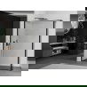 Mexen Kioto sprchová zástena Walk-in 100 x 40 cm, čierny vzor, čierna - 800-100-212-70-70-040