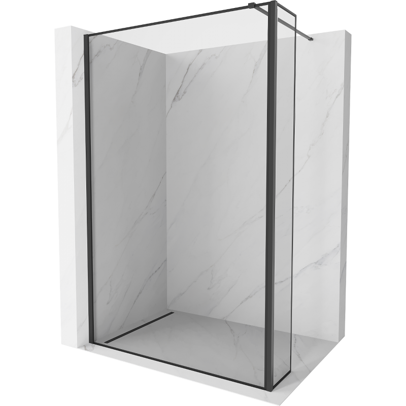 Mexen Kioto sprchová stena Walk-in 150 x 40 cm, čierny vzor, čierna - 800-150-212-70-70-040